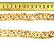 Collier en métal doré à maille plate fan