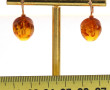 Paire de BO en ambre et or 14 carats, po