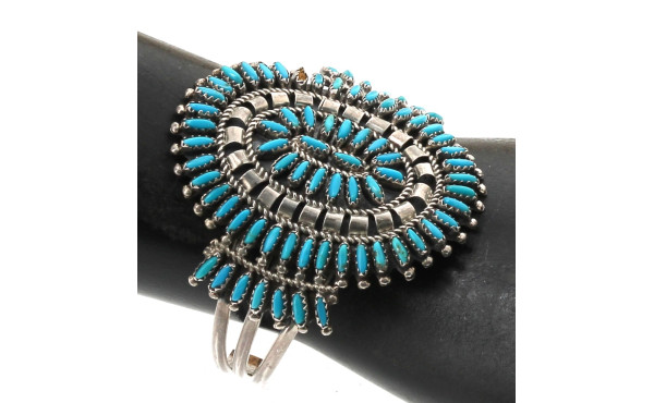 Bracelet amérindien du pueblo Zuni en ar