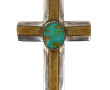 Pendentif croix, travail amérindien, en 