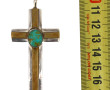 Pendentif croix, travail amérindien, en 