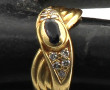 Bague en or jaune 18 cts (750è) sertie d