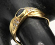 Bague en or jaune 18 cts (750è) sertie d
