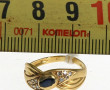 Bague en or jaune 18 cts (750è) sertie d