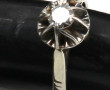 Bague solitaire diamant en or gris 18 ct