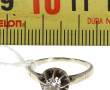 Bague solitaire diamant en or gris 18 ct