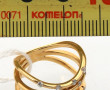 Bague jonc 3 anneaux en or jaune 18 cts 