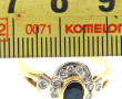 Bague en or 18 cts (750ème) sertie d'un 