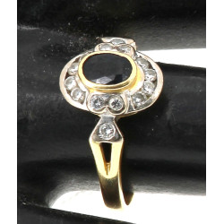 Bague en or 18 cts (750ème) sertie d'un 