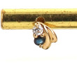 Paire de puces d'oreilles en or jaune et