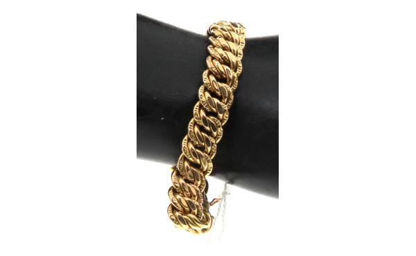 Bracelet ligne en plaqué or, maille amér