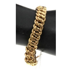 Bracelet ligne en plaqué or, maille amér