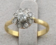 Bague ancienne en or bicolore 18 cts, se