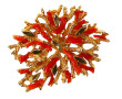 Broche-pendentif style couture en métal 