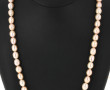 Collier en perles d'eau douce roses, fer