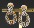 SWAROVSKI - Parure en métal doré, strass