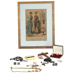 Lot de bijoux fantaisie dont broches en 