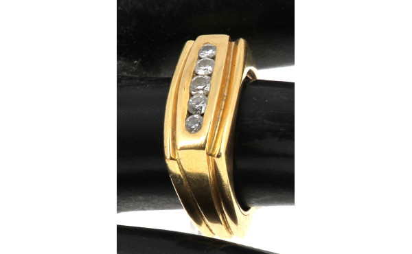 Bague jonc en or jaune 18 cts, poinçon t