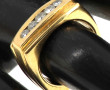 Bague jonc en or jaune 18 cts, poinçon t