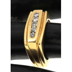 Bague jonc en or jaune 18 cts, poinçon t