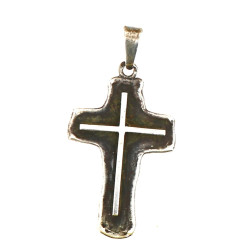 Pendentif croix stylisée en argent, poid