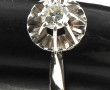 Bague en or gris 18 cts et platine, poin