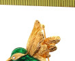 CARVEN - Broche oiseau en métal doré et 