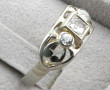 Bague ancienne style ART DECO en or gris