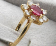 Bague en or jaune 18 cts, poinçon tête d
