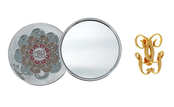 GUERLAIN - Deux petits miroirs de sac en