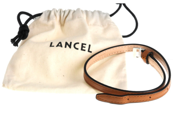 LANCEL - Bracelet deux tours en cuir cam