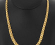 Collier à maille plate fantaisie en or j