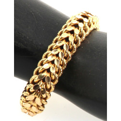 Bracelet à maille travaillé en or jaune 