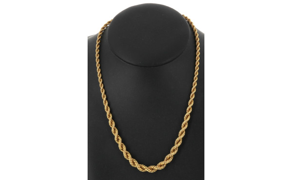 Collier à maille torsadée en chute en or
