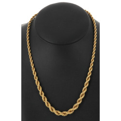 Collier à maille torsadée en chute en or