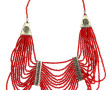 Important collier ethnique en alliage d'
