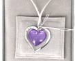 LALIQUE - Pendentif cœur en cristal mauv