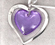 LALIQUE - Pendentif cœur en cristal mauv