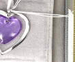 LALIQUE - Pendentif cœur en cristal mauv