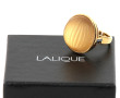 LALIQUE - Bague en cristal et plaqué or,