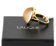LALIQUE - Bague en cristal et plaqué or,