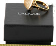 LALIQUE - Bague en cristal et plaqué or,