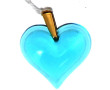 LALIQUE - Pendentif cœur en cristal bleu