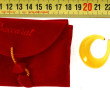BACCARAT - Paire de BO en cristal jaune,