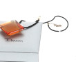 DAUM - Pendentif en cristal orangé, 3,5 