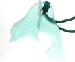 DAUM - Pendentif "dauphin" en cristal bl