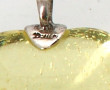 DAUM - Pendentif cœur jaune bullé, béliè