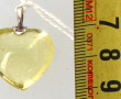 DAUM - Pendentif cœur jaune bullé, béliè