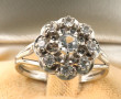 Bague en or gris 18 cts, poinçon tête d'