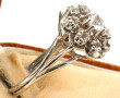 Bague en or gris 18 cts, poinçon tête d'